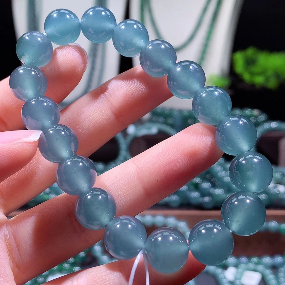 翡翠未镶嵌手链天然a货翡翠手串11.5