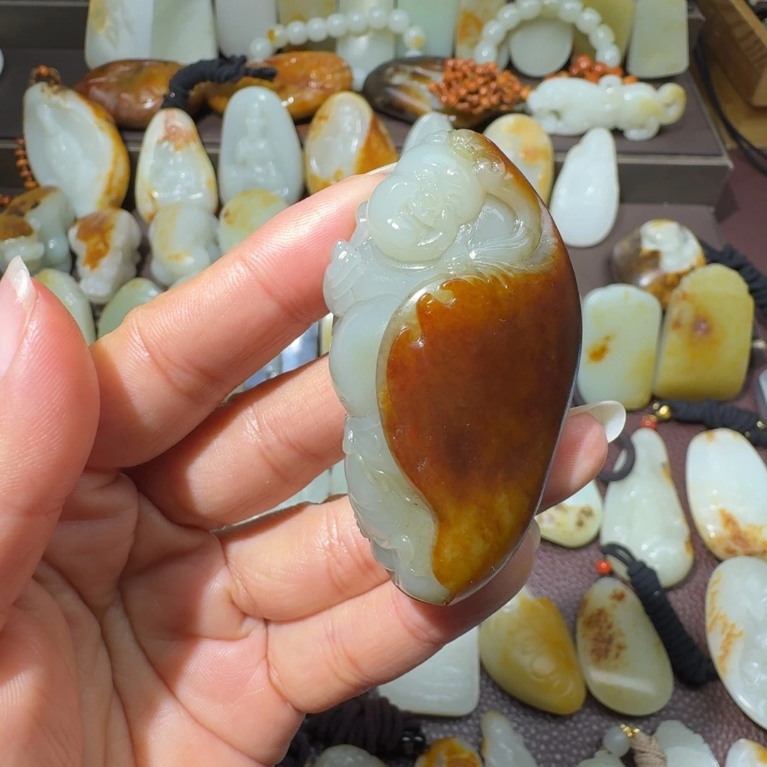 和田玉未镶嵌吊坠(不含链)