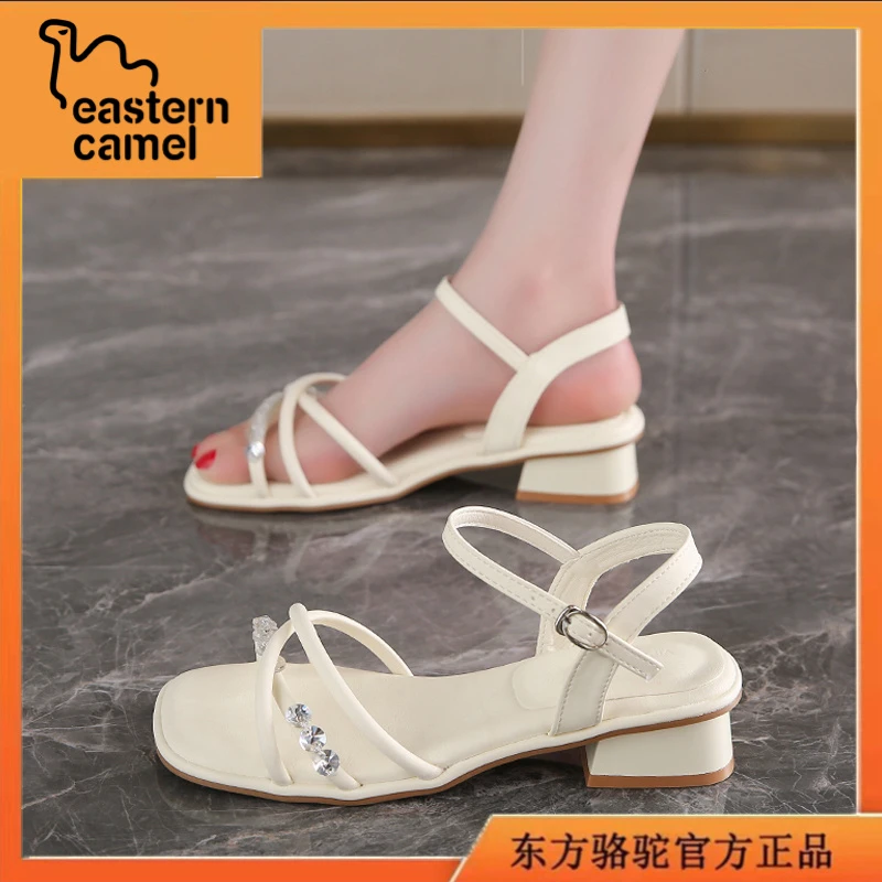 东方骆驼夏季爆款凉鞋女外穿平底凉拖鞋女士透气防臭防滑时装凉鞋