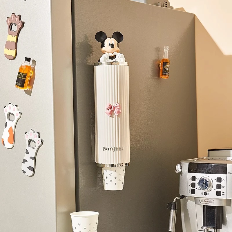 免打孔杯子架取杯器水杯架置物架纸杯架壁挂式水杯置物架轻奢自动