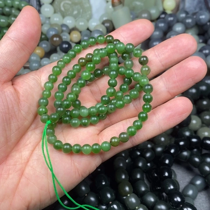 花***枝和田玉未镶嵌手链