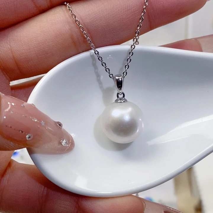 淡水珍珠银S925镶嵌颈饰13➕