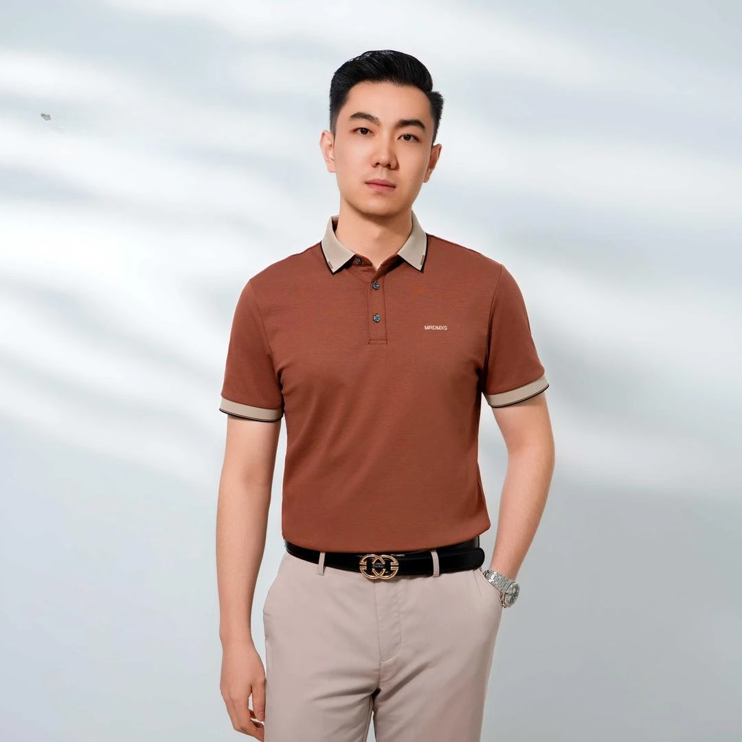 【总裁款专属款】轻奢短袖polo衫戴蒙先森男士商务休闲透气翻领上衣