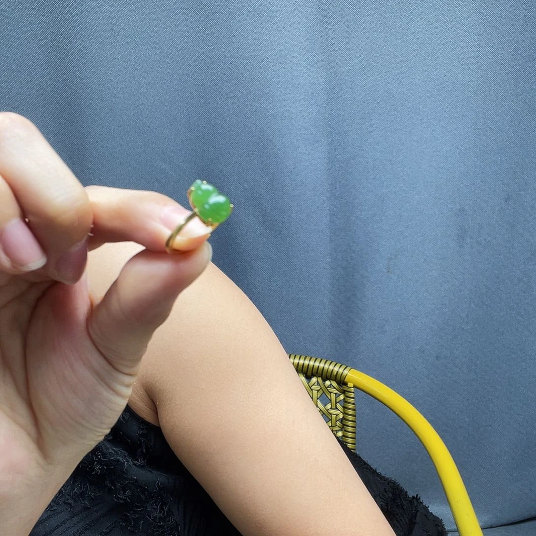 和田玉银S925镶嵌戒指