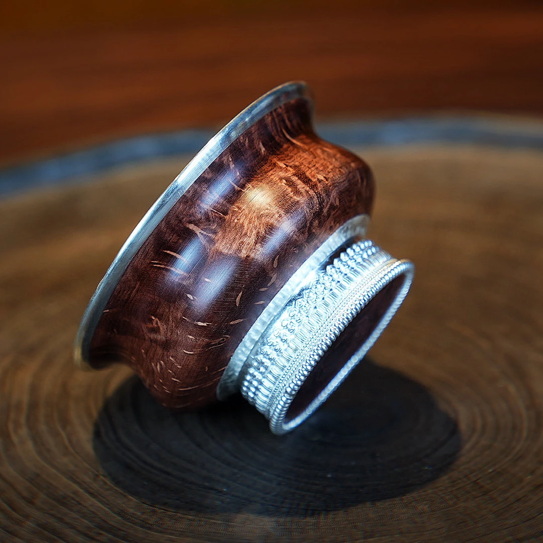 足银银制品 纯手工银制品藏式银碗酥油茶碗