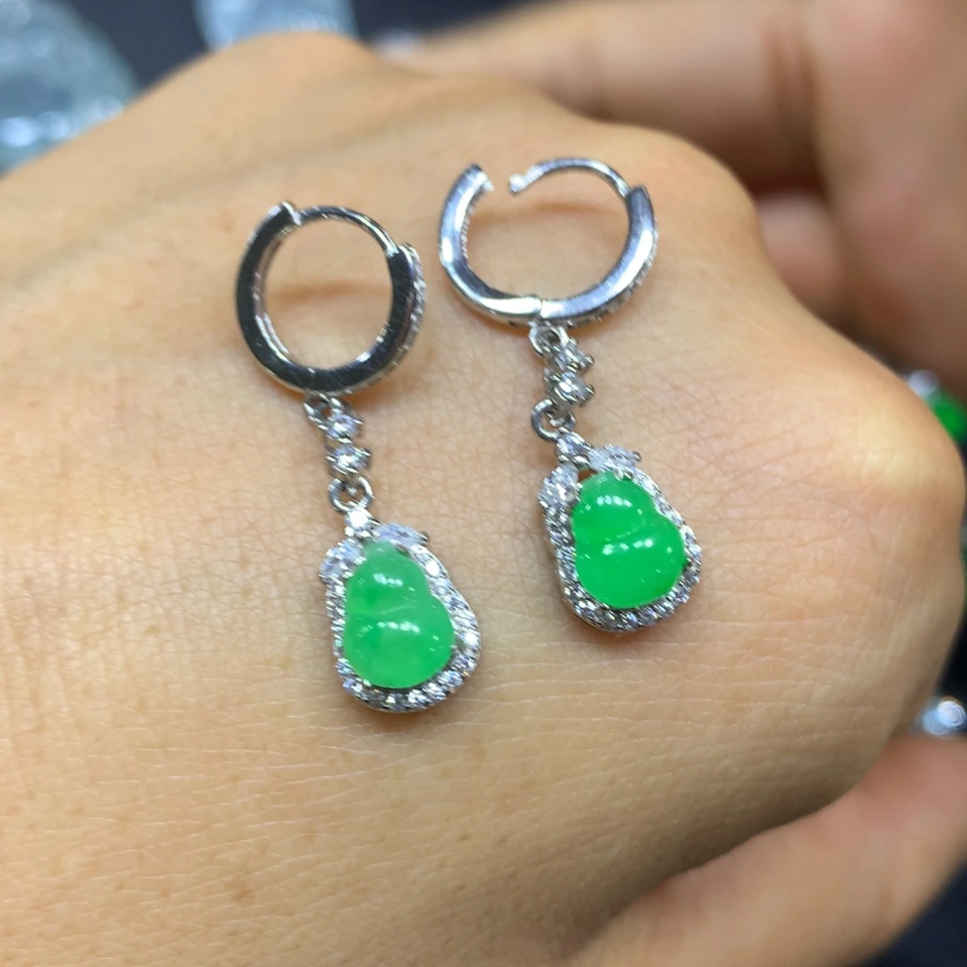 定制翡翠银S925镶嵌买断不退