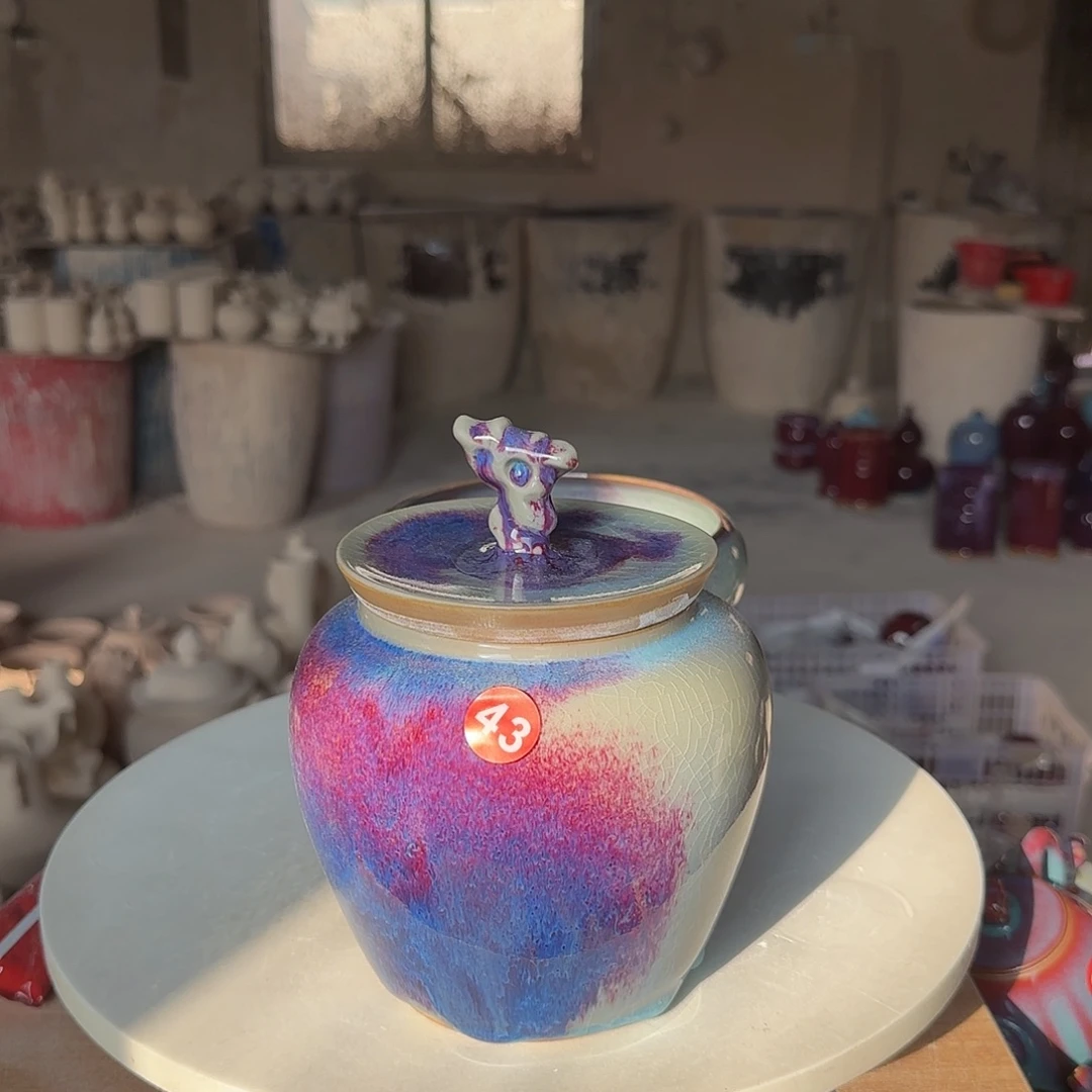 陶摆件郑家钧窑微瑕