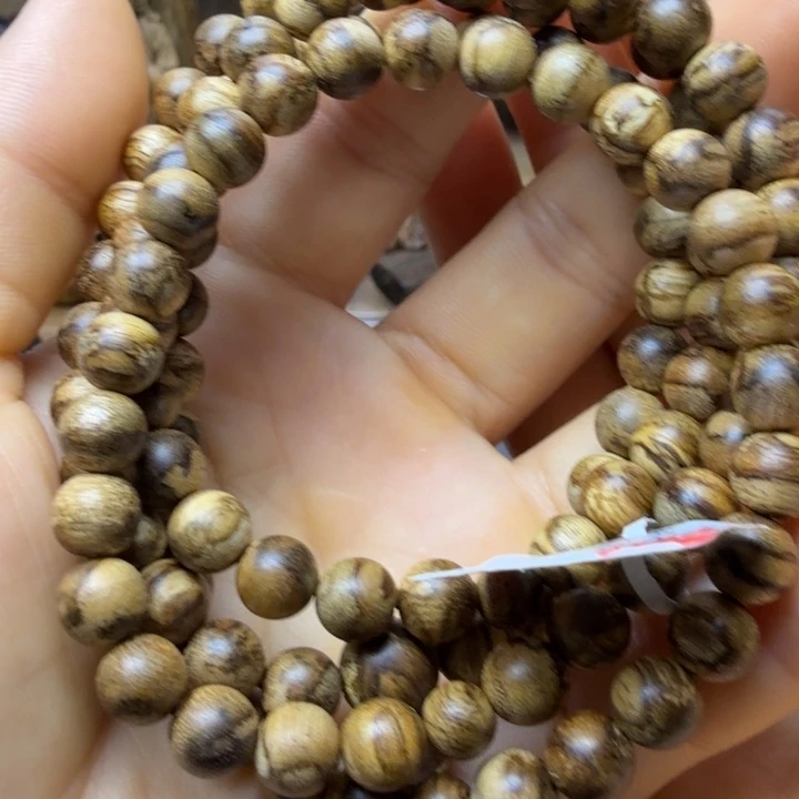 沉香碎屑沉香小*泥达拉干虎斑纹多圈15.8克