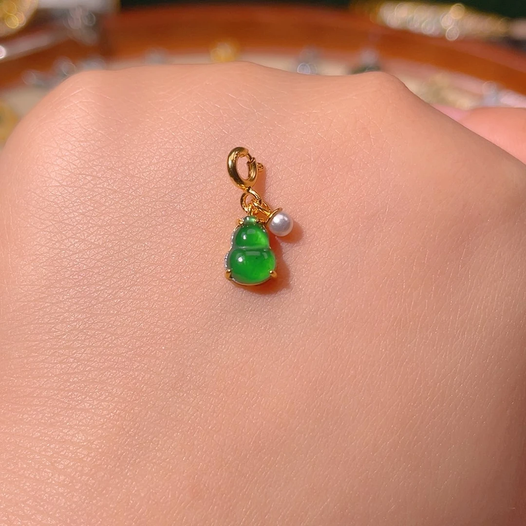 翡翠银S925镶嵌吊坠(不含链)