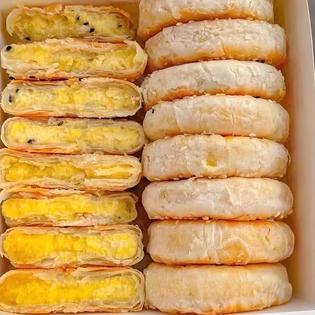 绿豆酥饼老式手工绿豆糕点心香浓酥软下午解馋办公室下午茶小零食