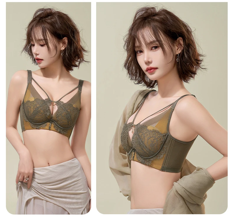 名韩小胸云感聚拢调整型内衣蕾丝收副乳防下垂文胸提拉塑形