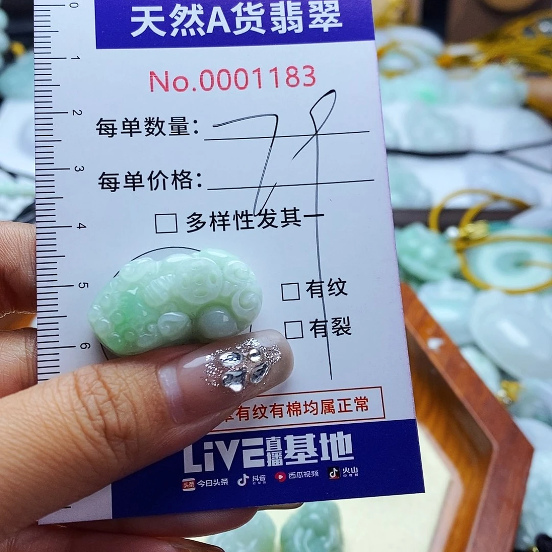 翡翠未镶嵌毛衣链1183