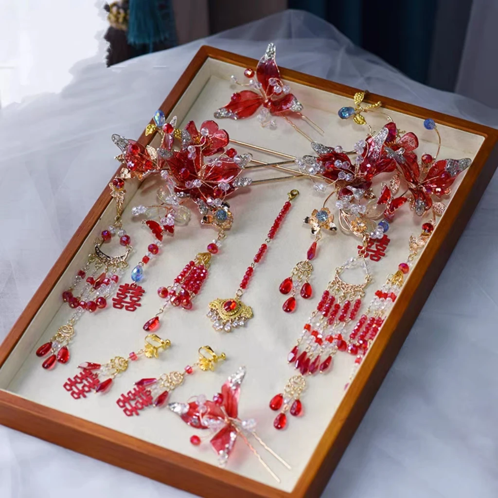 新款古装大红色琉璃的12448