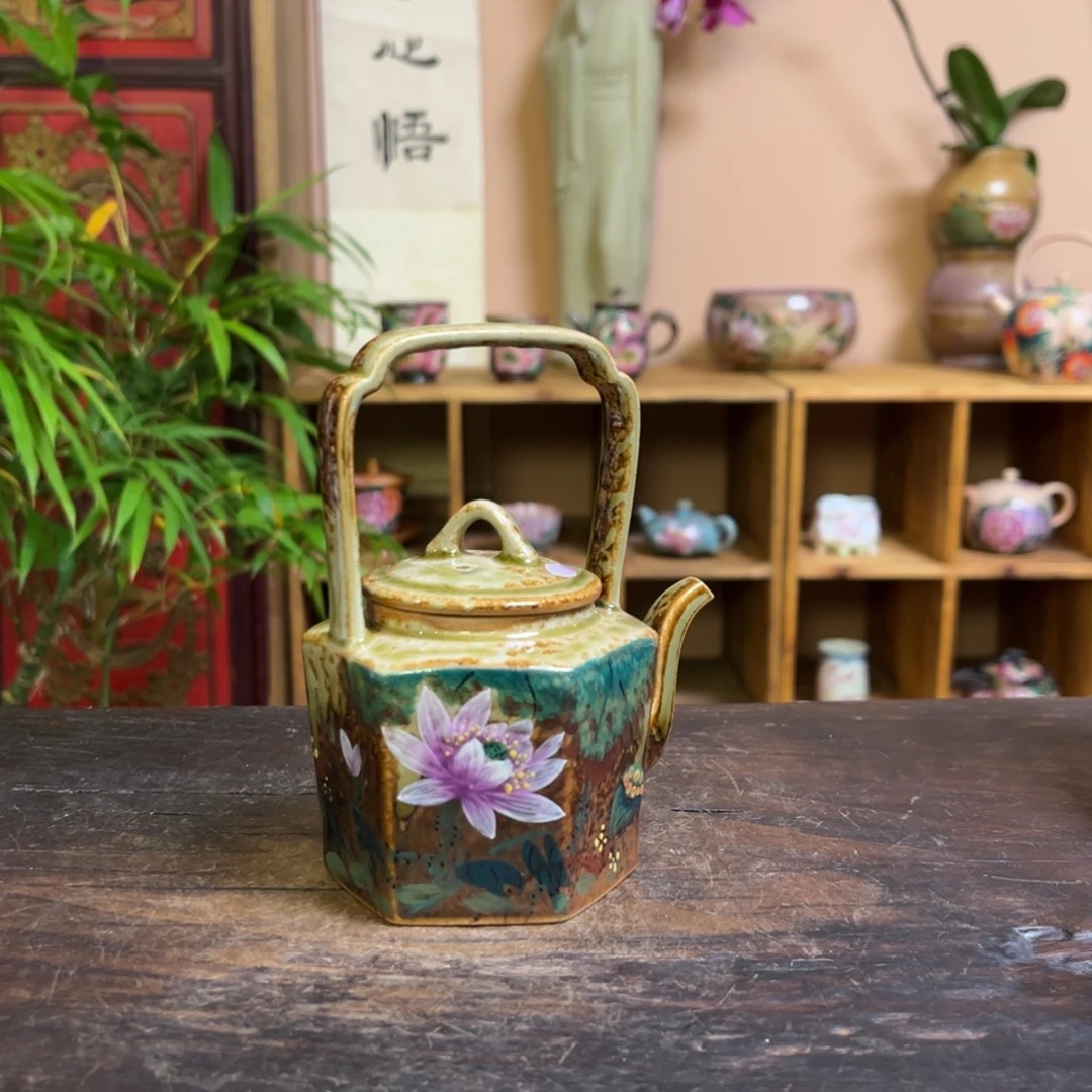 柴烧纯手工手绘陶瓷