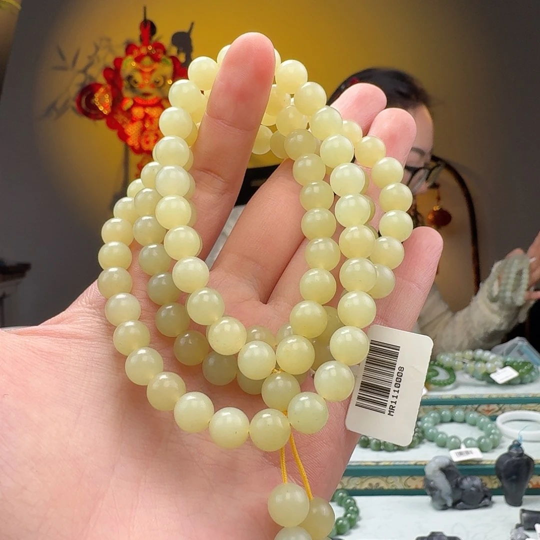 和田玉手串拍一发一未镶嵌