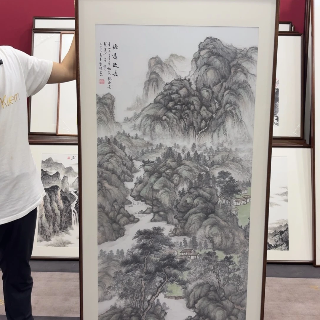 触***及国画带框绘画160/80尺寸