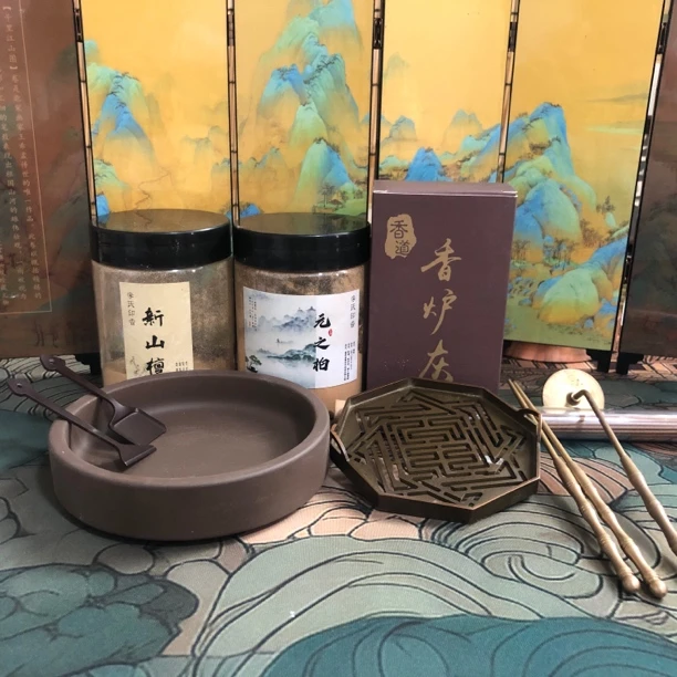 新手9.8cm苏工双耳香篆入门香文化工具6cm灰压10cm炉子组合装