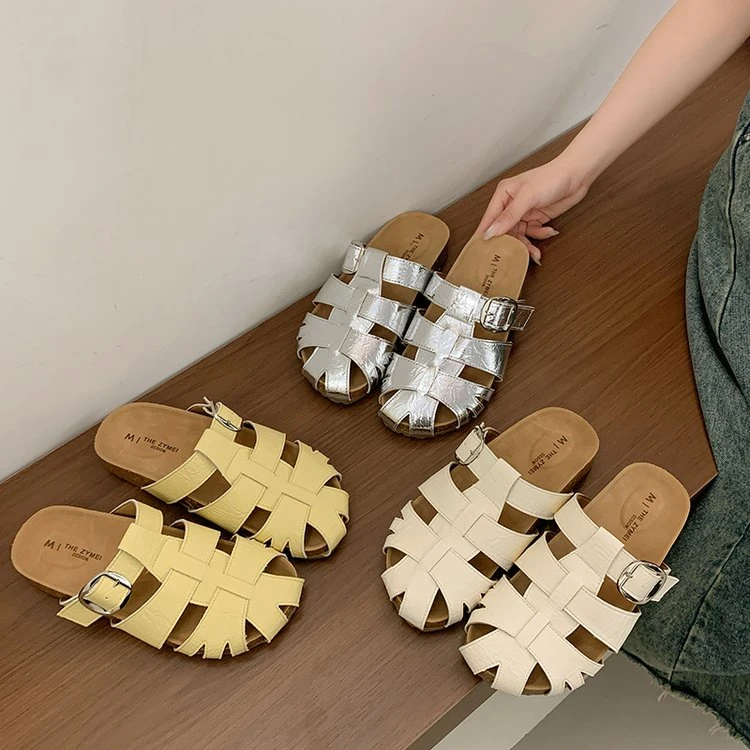 【沙滩拖鞋】百搭 新款舒适厚底设计感休闲鞋增高