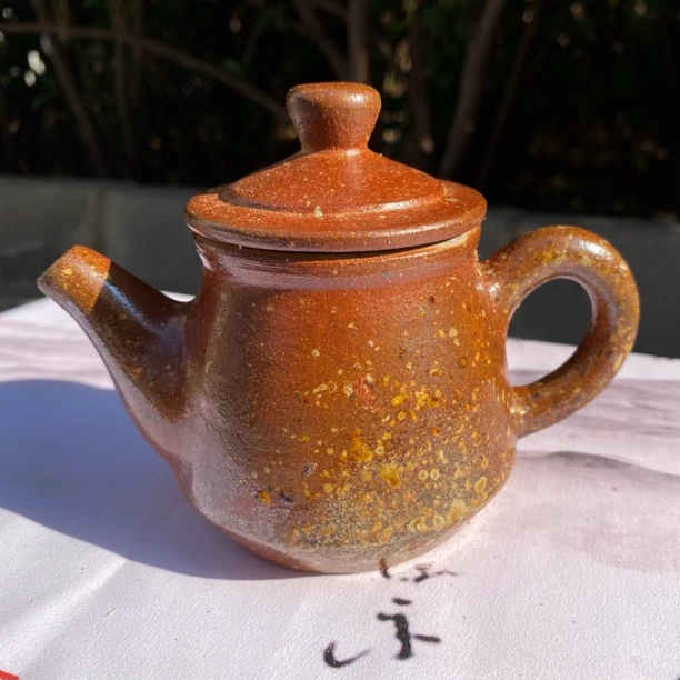 橘皮纹窑釉窑蜡茶壶手工泡茶壶功夫茶具云南腾冲火山泥柴烧软化水