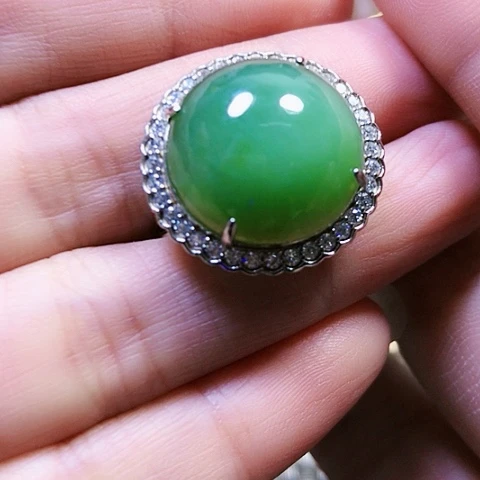 和田玉银S925镶嵌挂件