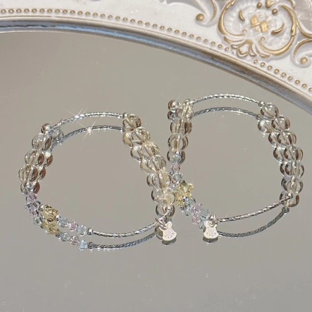 SG2031-［五彩小钻许愿兔］· 黄水晶施华洛s925手串均有瑕多样性发