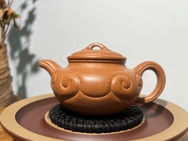 宜兴紫砂茶具半手工制作180CC如意仿古
