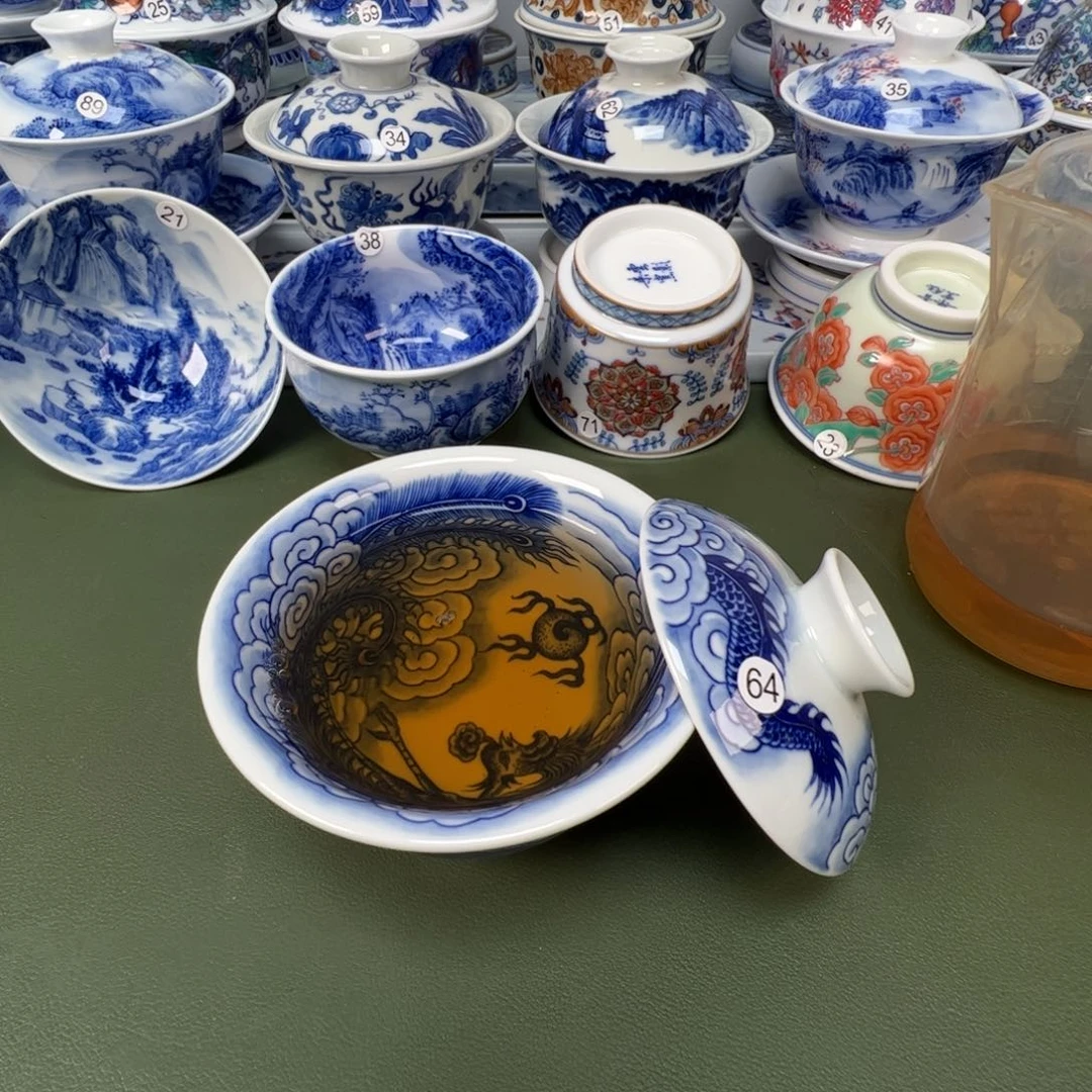 陶瓷景德镇纯手工纯手绘茶具木木64