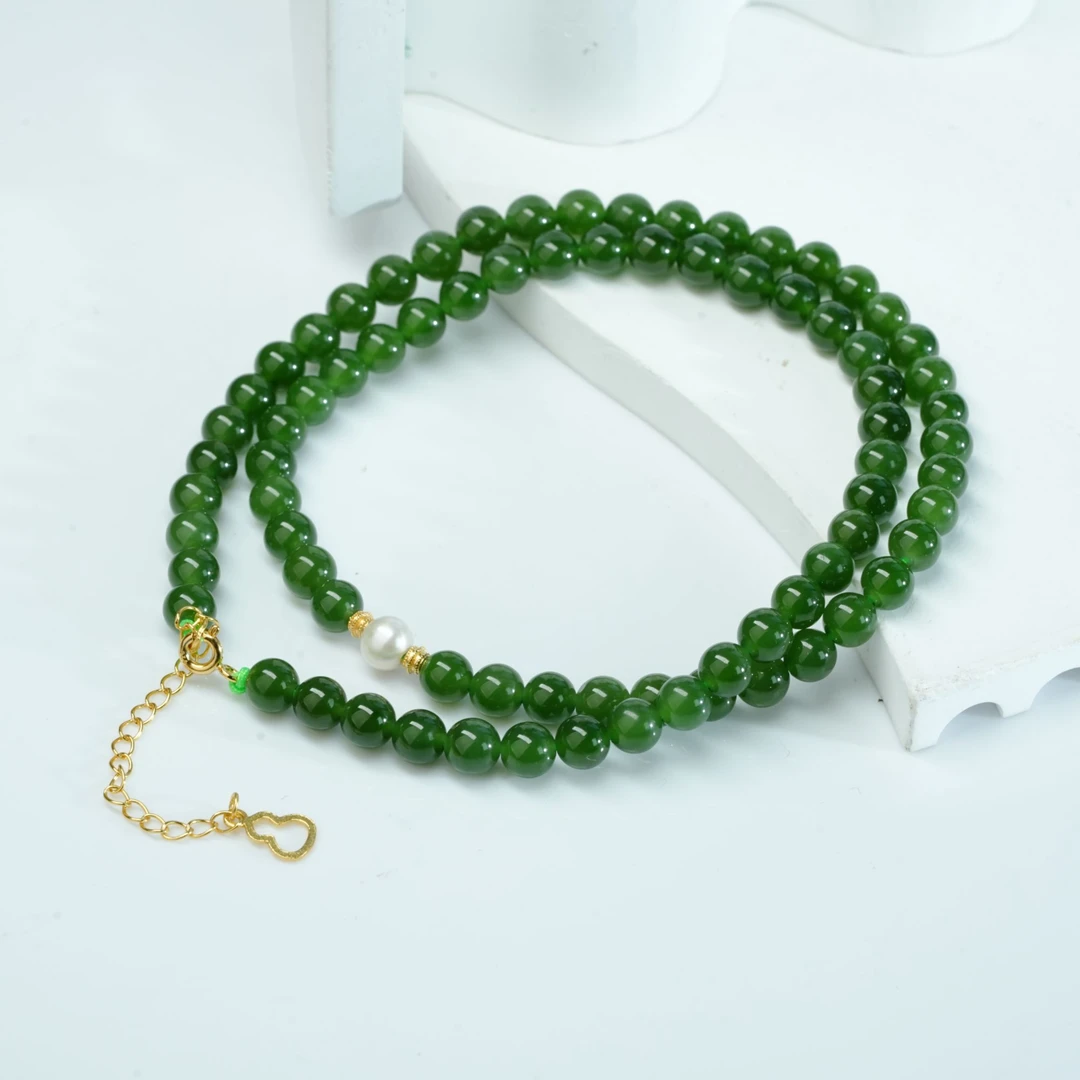 【小北严选】和田玉DIY圆珠项链约5mm+【多样性发一件】-AH75X403