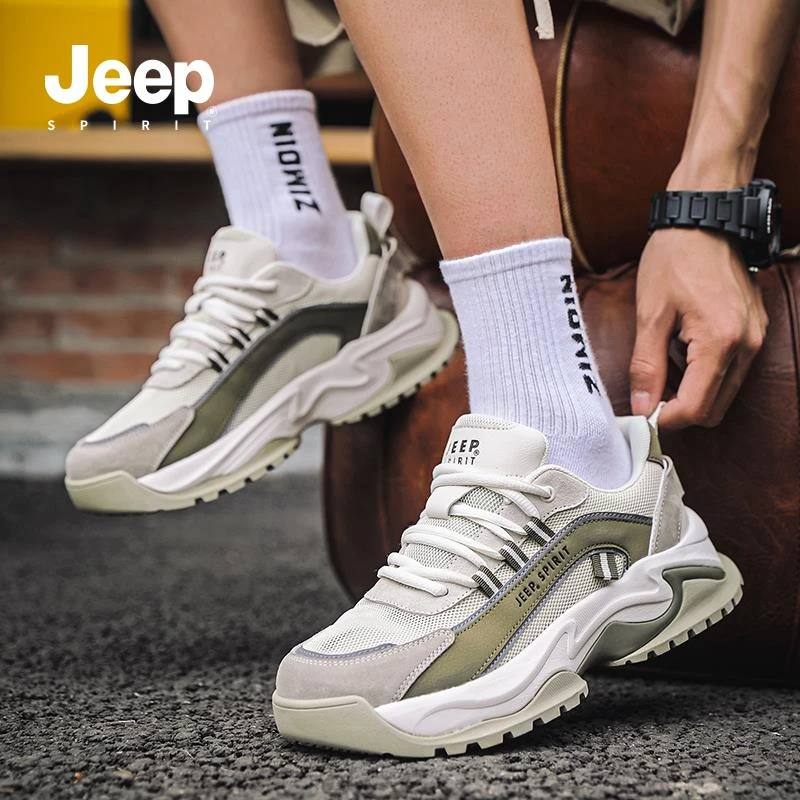 JEEP SPIRIT吉普2025春夏季运动百搭防滑耐磨柔软透气生活休闲鞋