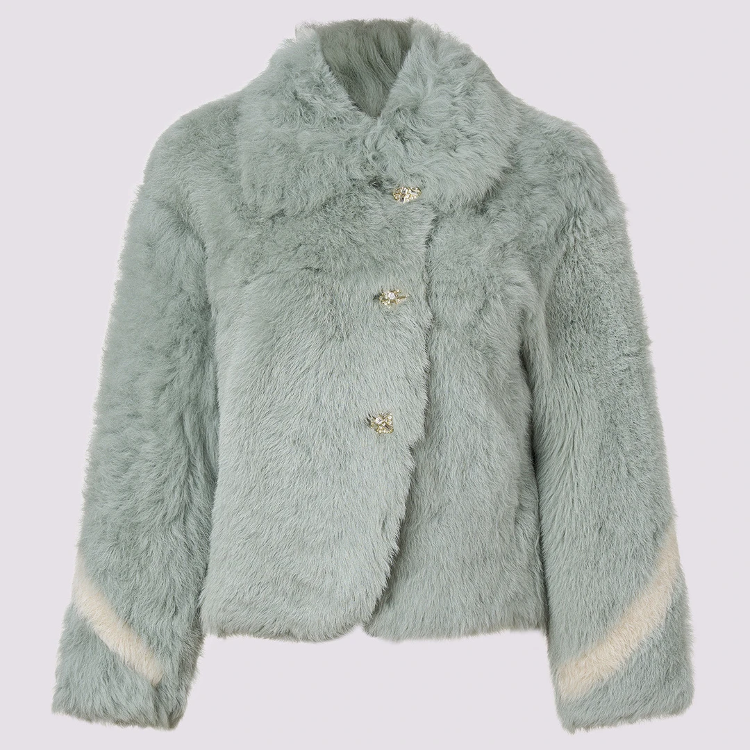 【KK专属】MAXRIENY精致优雅钻扣皮高级气质感女装