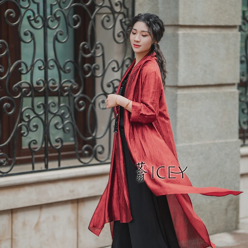 艾翕甄选【玫瑰之舞】大翻领风衣ZX2504001