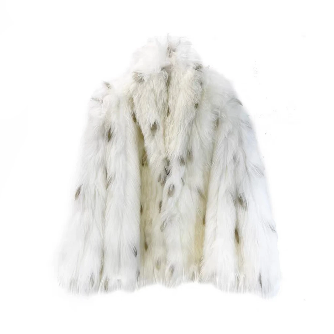 JACQUES WEI  25AW-PC003 斑点长毛皮草外套