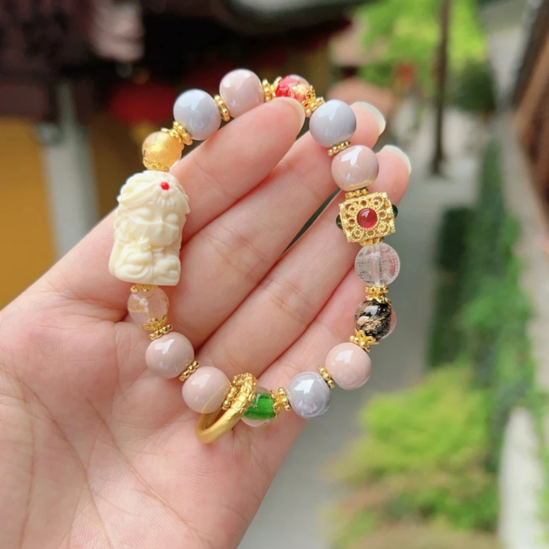 《新扎基拉姆》琉璃灰瓷手串新中式国风女士精美手链精品琉璃