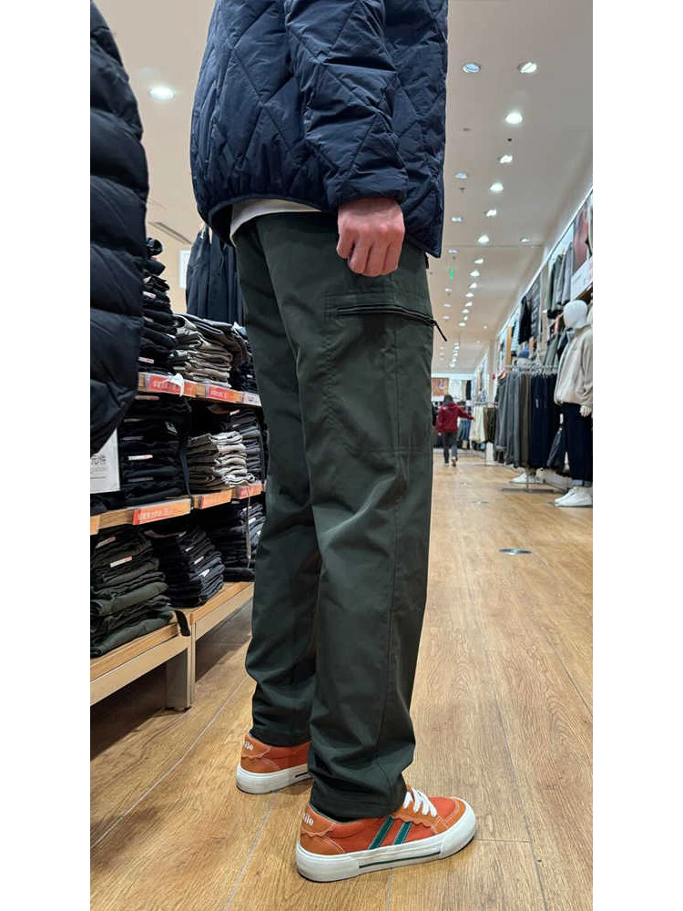特大码300斤军绿色美式复古工装裤男士秋冬软壳防水防风冲锋裤子
