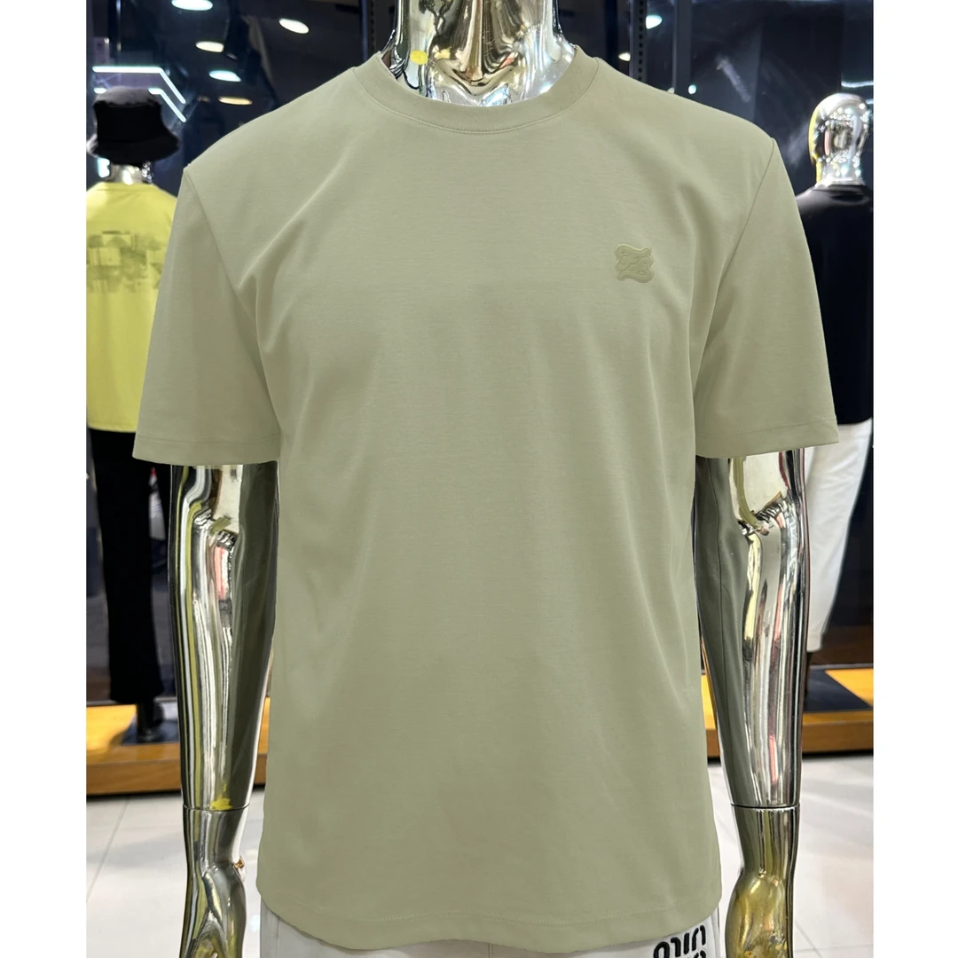 【树邦实体】夏季新品钢印小标时尚凉感透气短袖休闲男圆领T恤