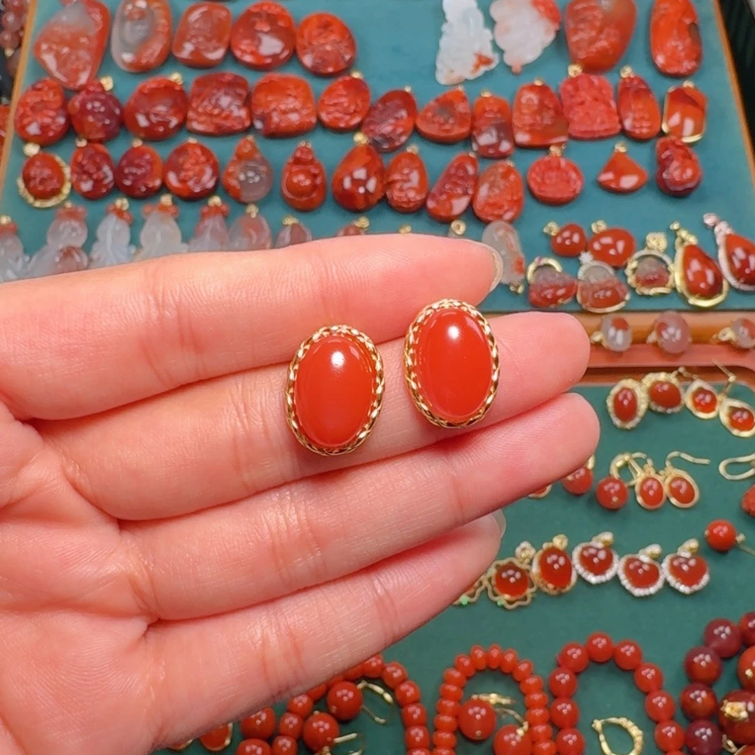 南红玛瑙南红银S925镶嵌