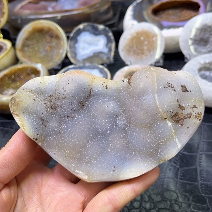 未镶嵌水晶珠宝半成品粉啵啵