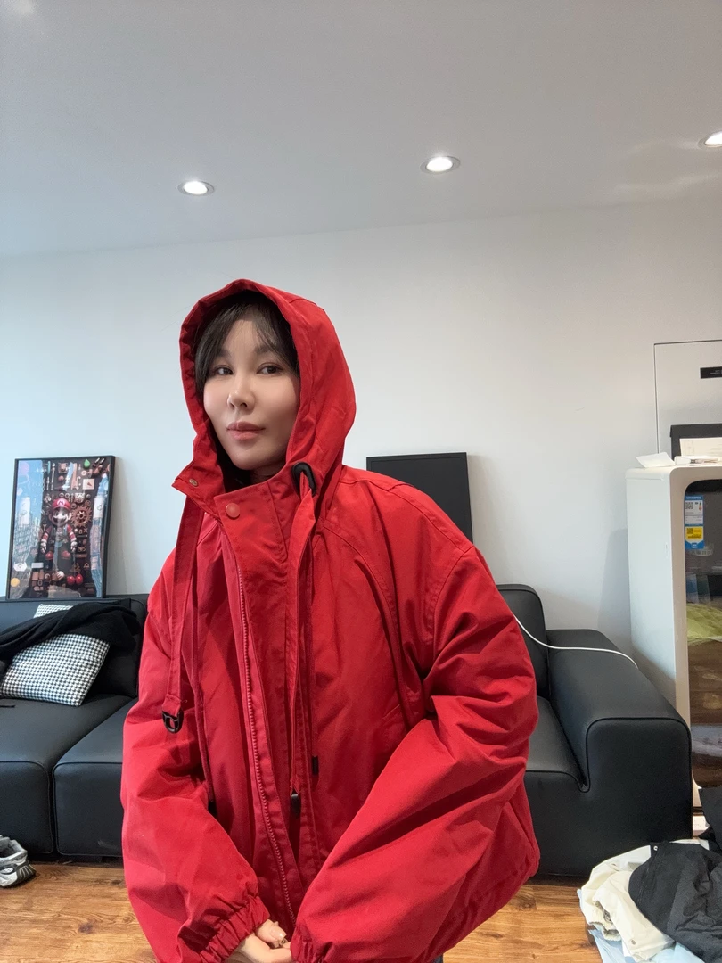 2025年 新款 连帽抽绳常规款加棉休闲韩版外套