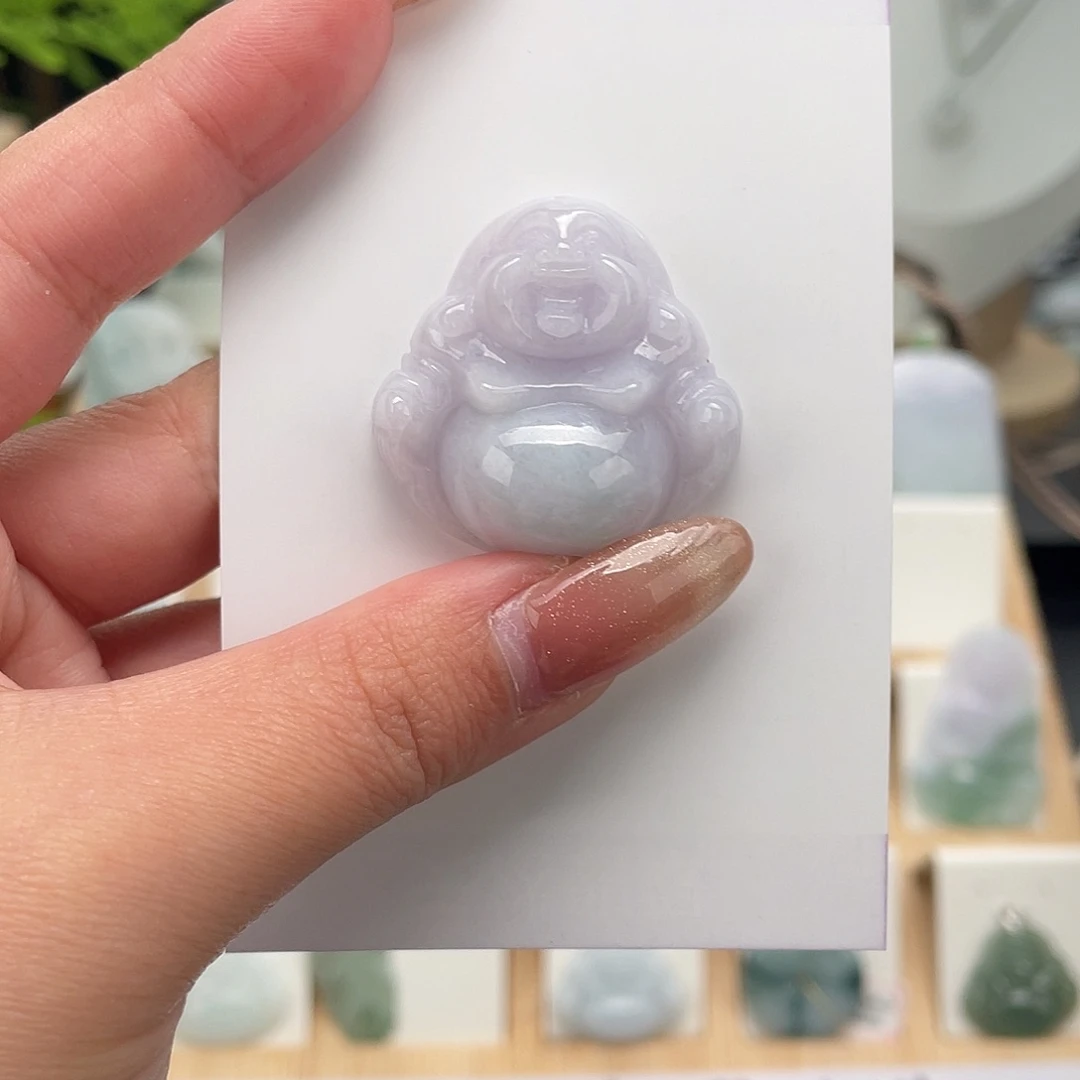 翡翠未镶嵌颈饰佛公
