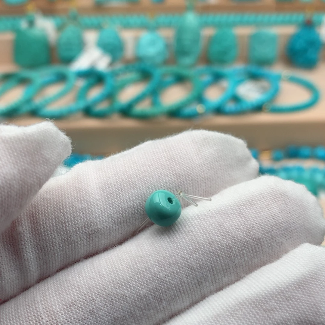 绿松石未镶嵌珠宝奇石6.8mm