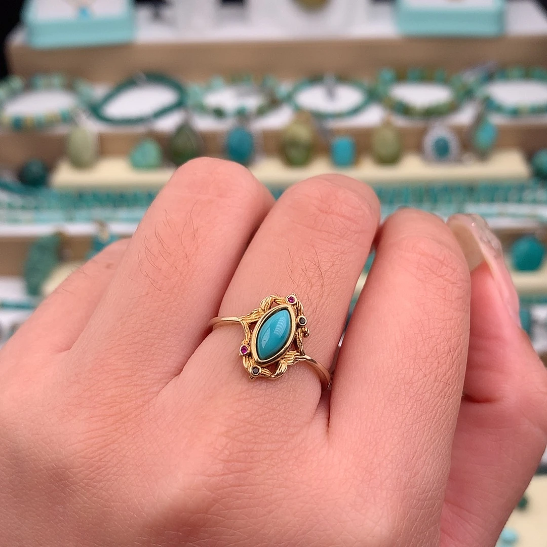 绿松石未镶嵌戒指