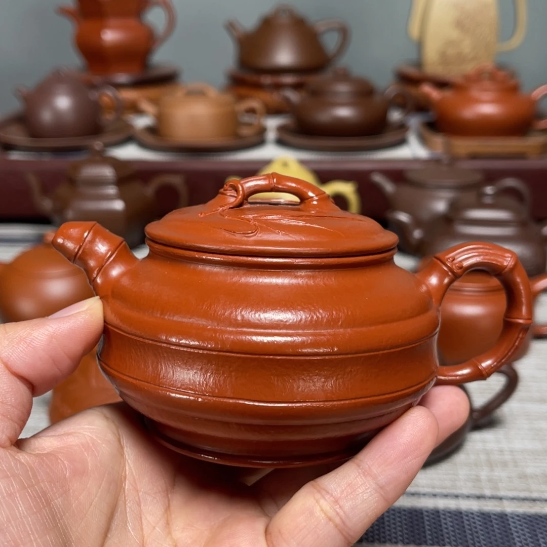 小***醉紫砂茶壶全手工竹鼓200cc