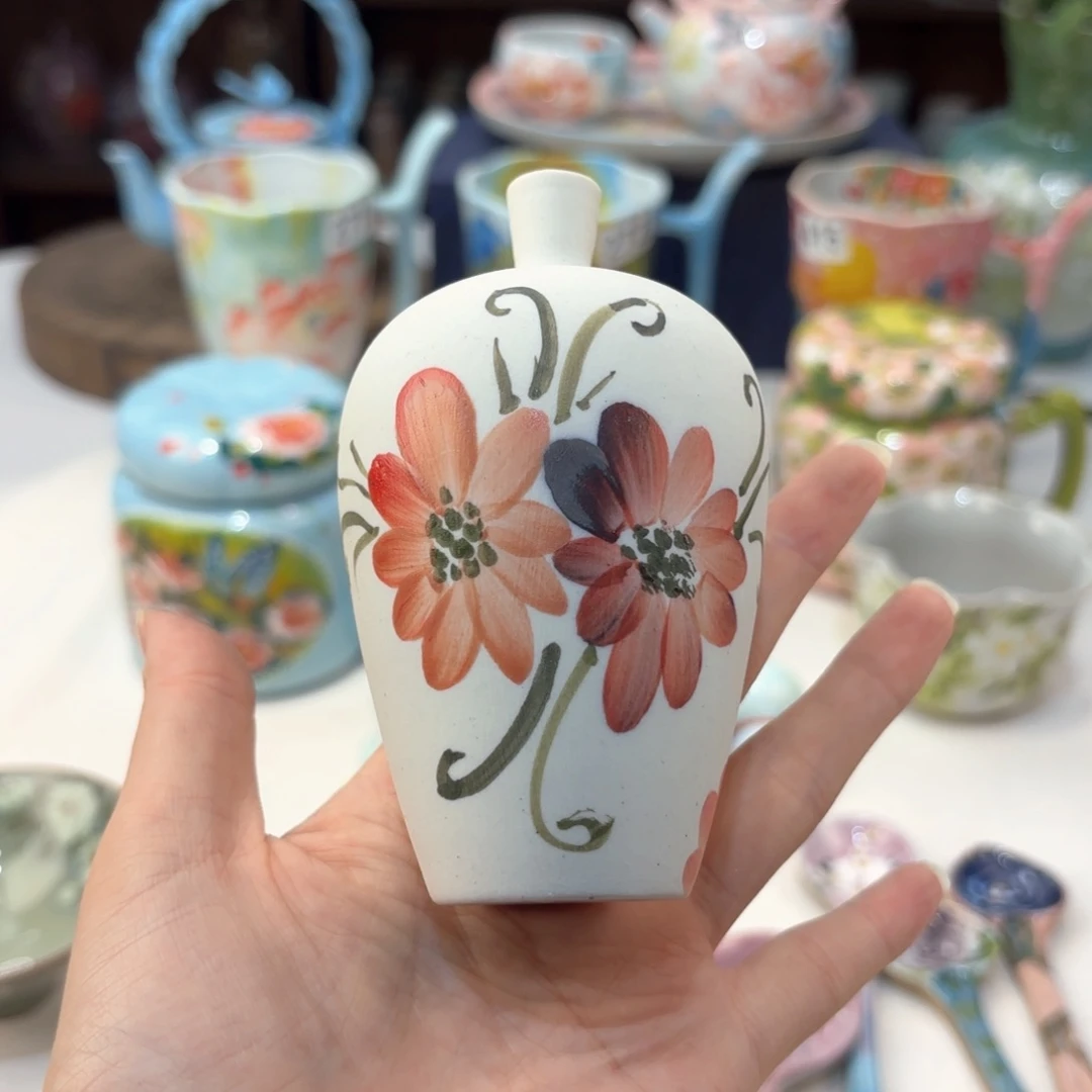 景德镇手绘高温釉下彩陶瓷茶具