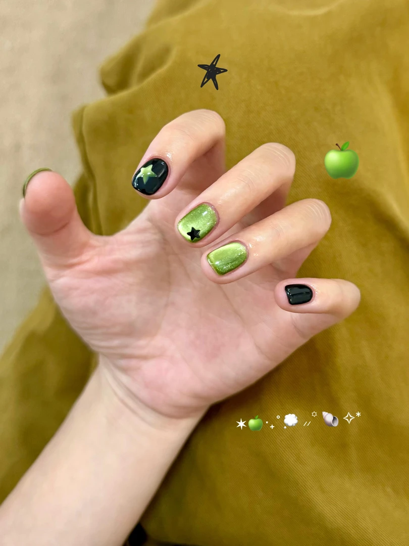 Fairy nail高级感夏日辣妹星星猫眼可爱甜美阳光小红书同款穿戴甲