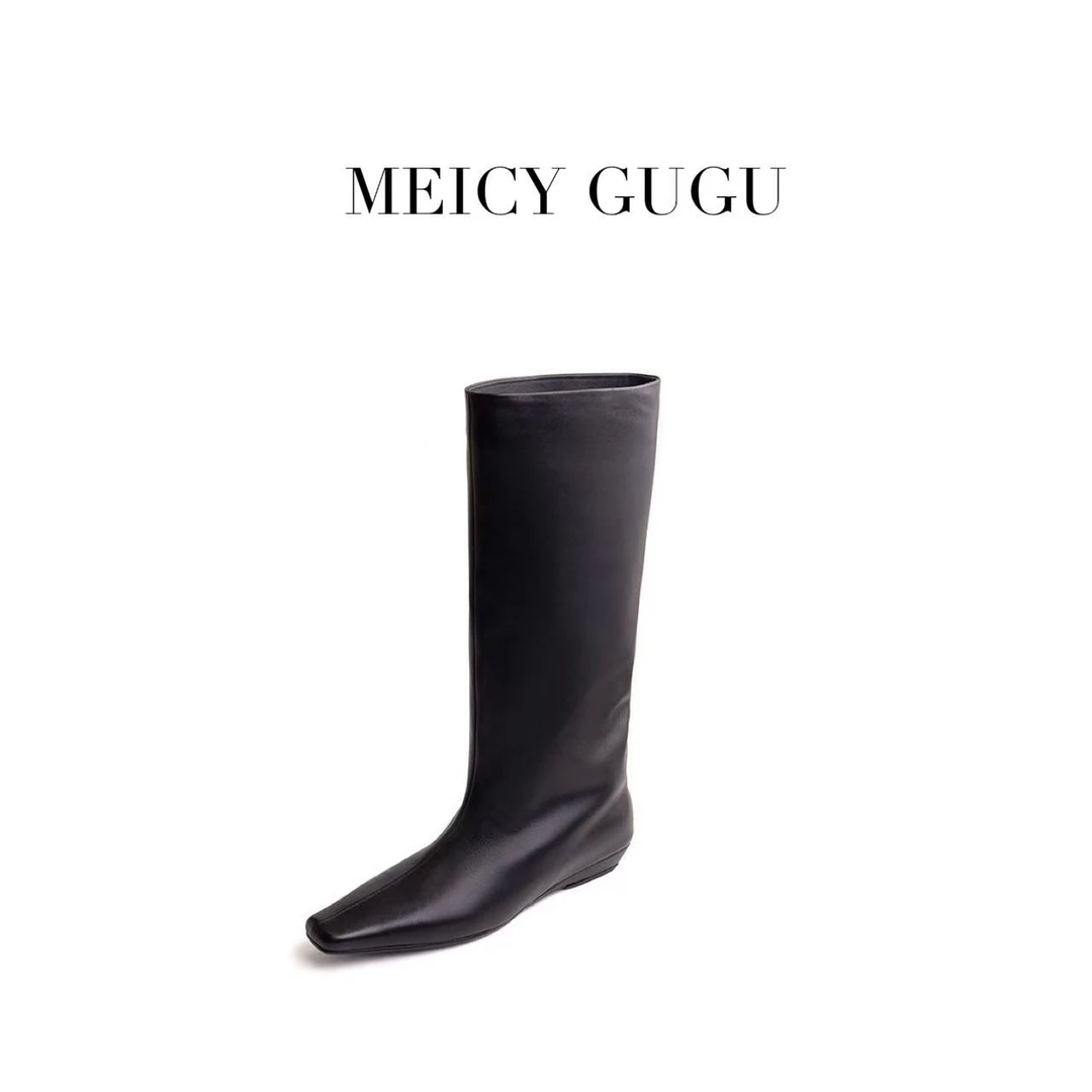 MEICY GUGU.坡跟骑士靴M23717-1