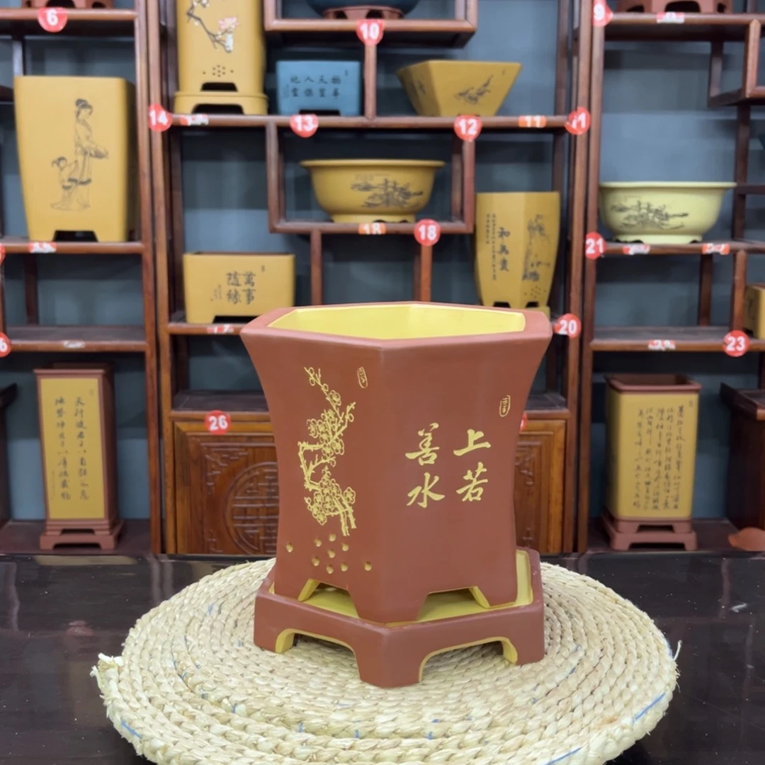 紫砂花盆紫砂花盆