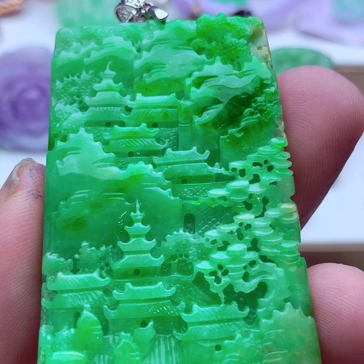 翡翠未镶嵌吊坠(不含链)