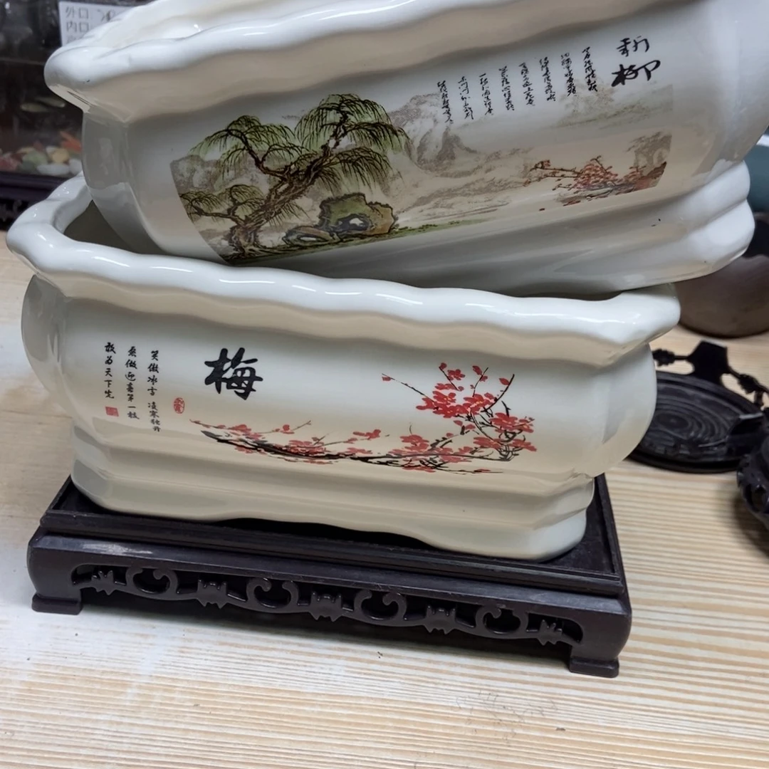 瓷片陶瓷花盆陶瓷艺术