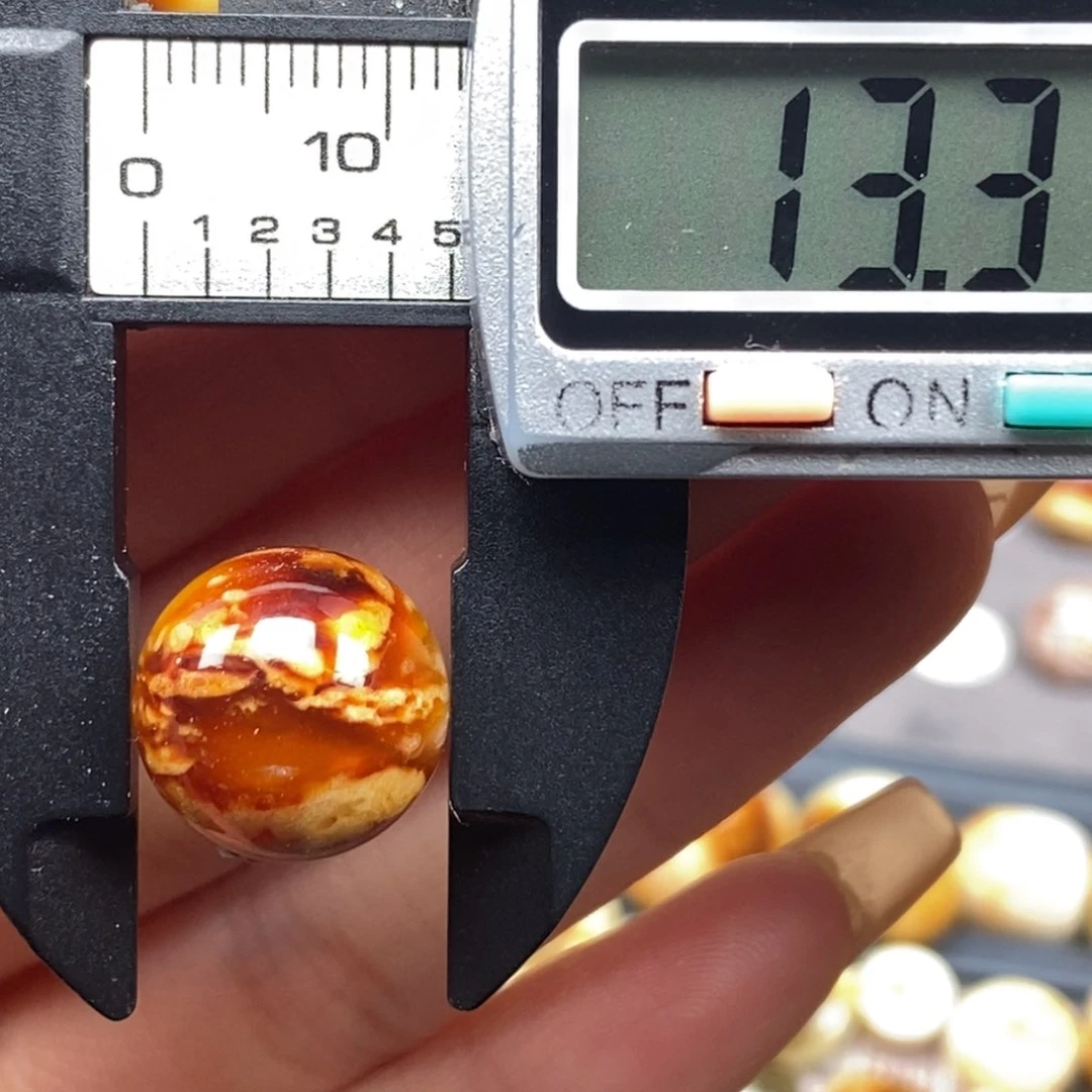 未镶嵌琥珀戒指圆珠
