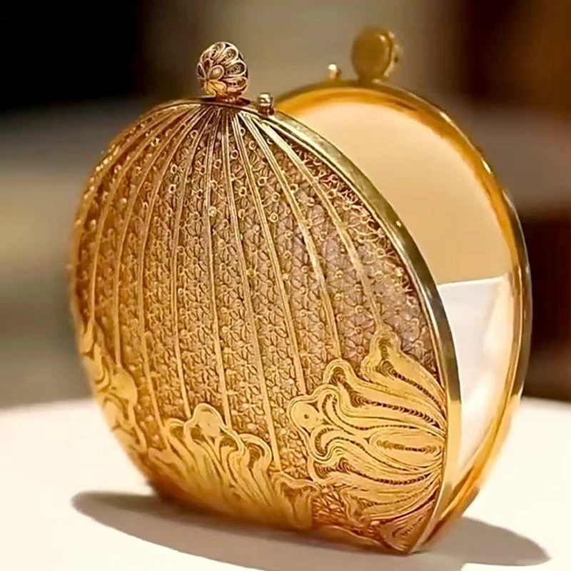 SY非遗技艺花丝繁花手包